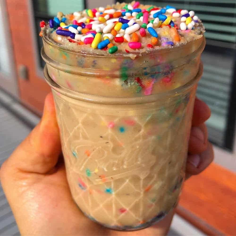 Birthday cake protein cookie butter