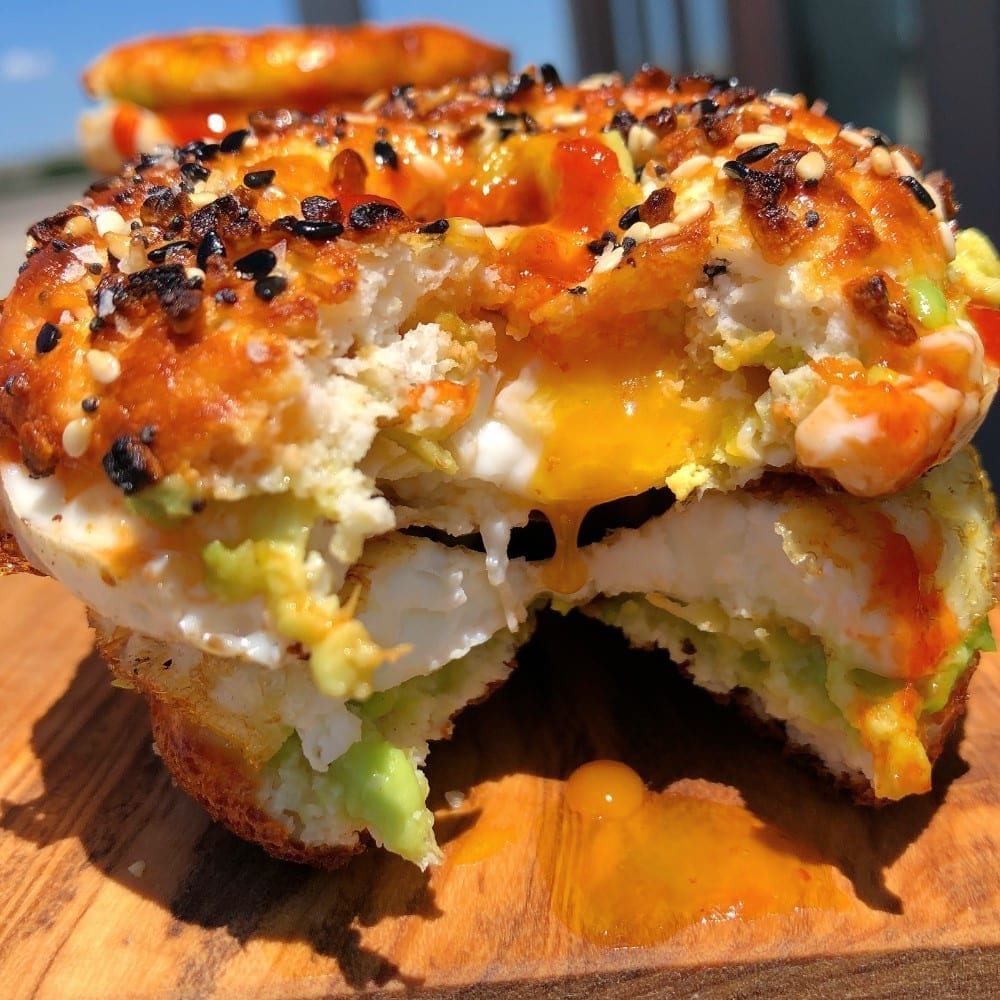 Low Carb Everything Bagel Breakfast Sandwich
