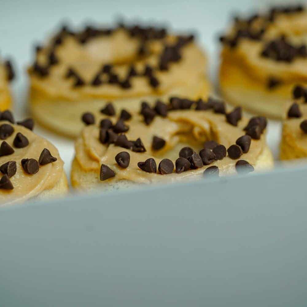 Chocolate Chip Cookie Butter Frosted Protein Donuts