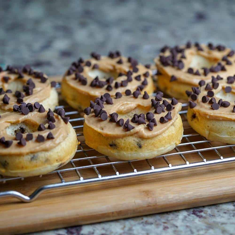 Chocolate Chip Cookie Butter Frosted Donuts