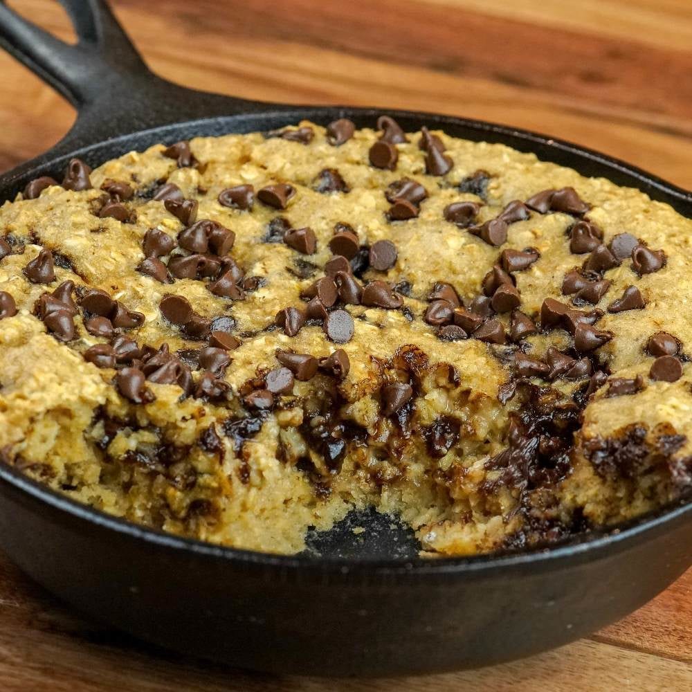 Baked Protein Chocolate Chip Skillet Cookie Oats