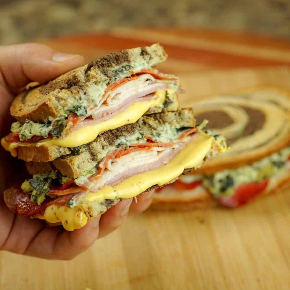 Deli Fresh Turkey, Pastrami and Pepperoni Toasted Sandwich