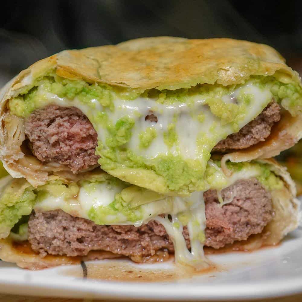 Air Fryer Crunch Wrap Burger