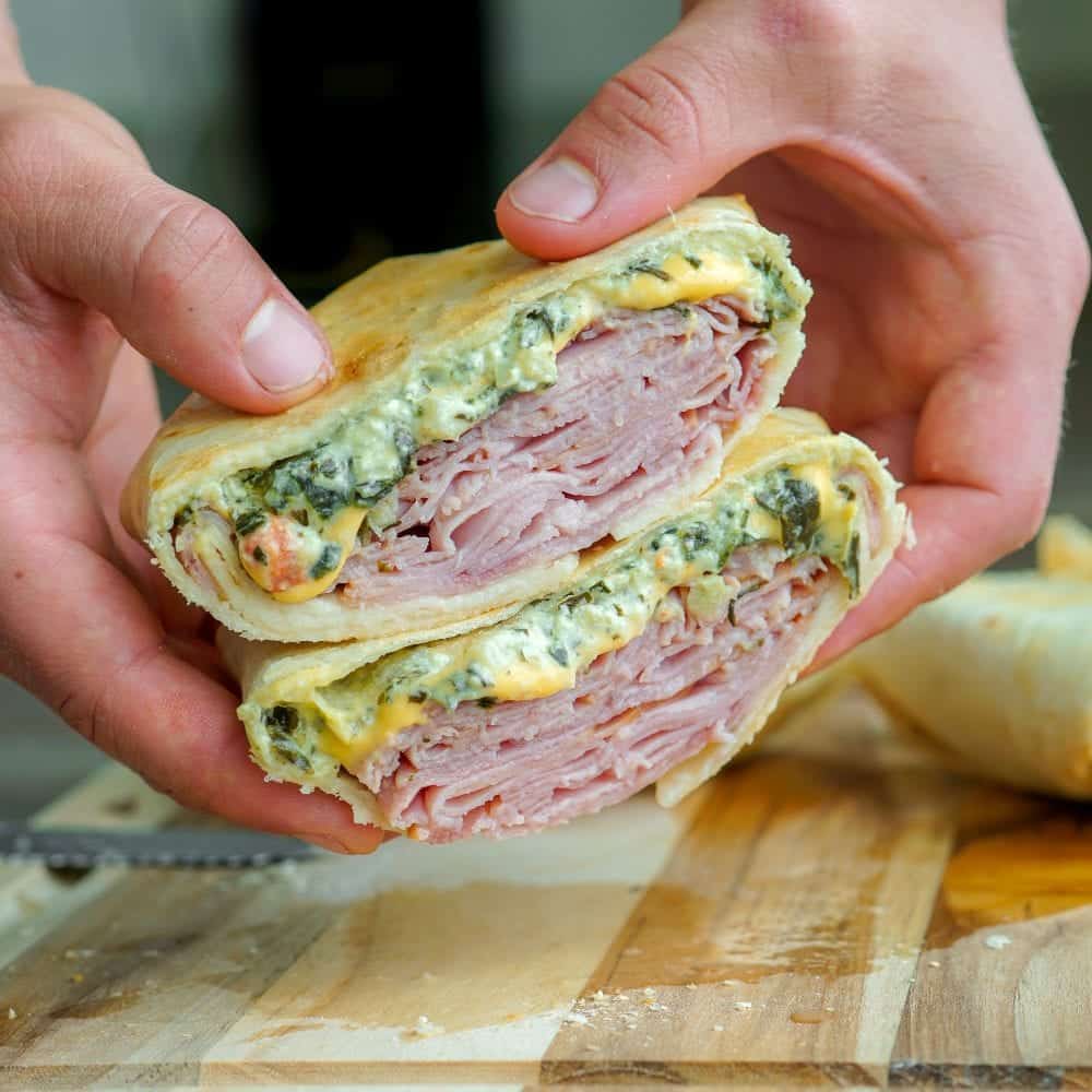 Ham, Spinach Dip & Cheese Crunch Wrap