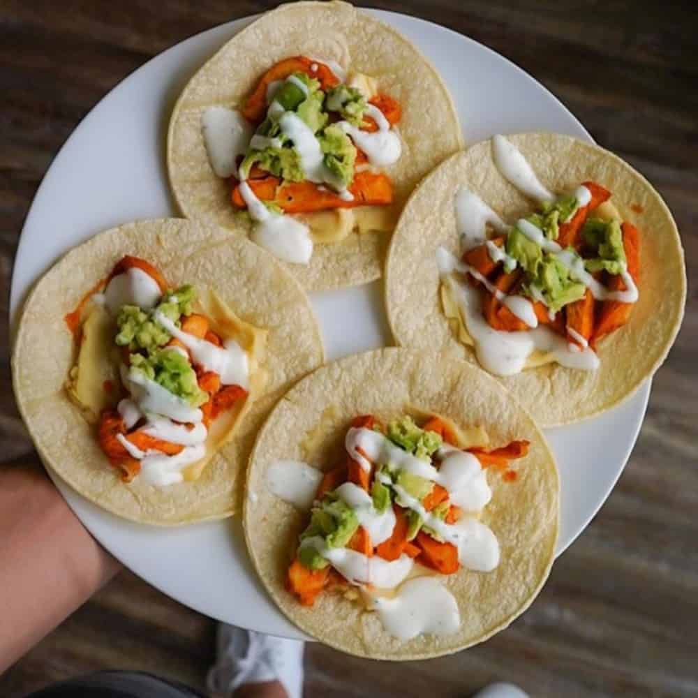 Morning Buffalo Chicken Breakfast Tacos
