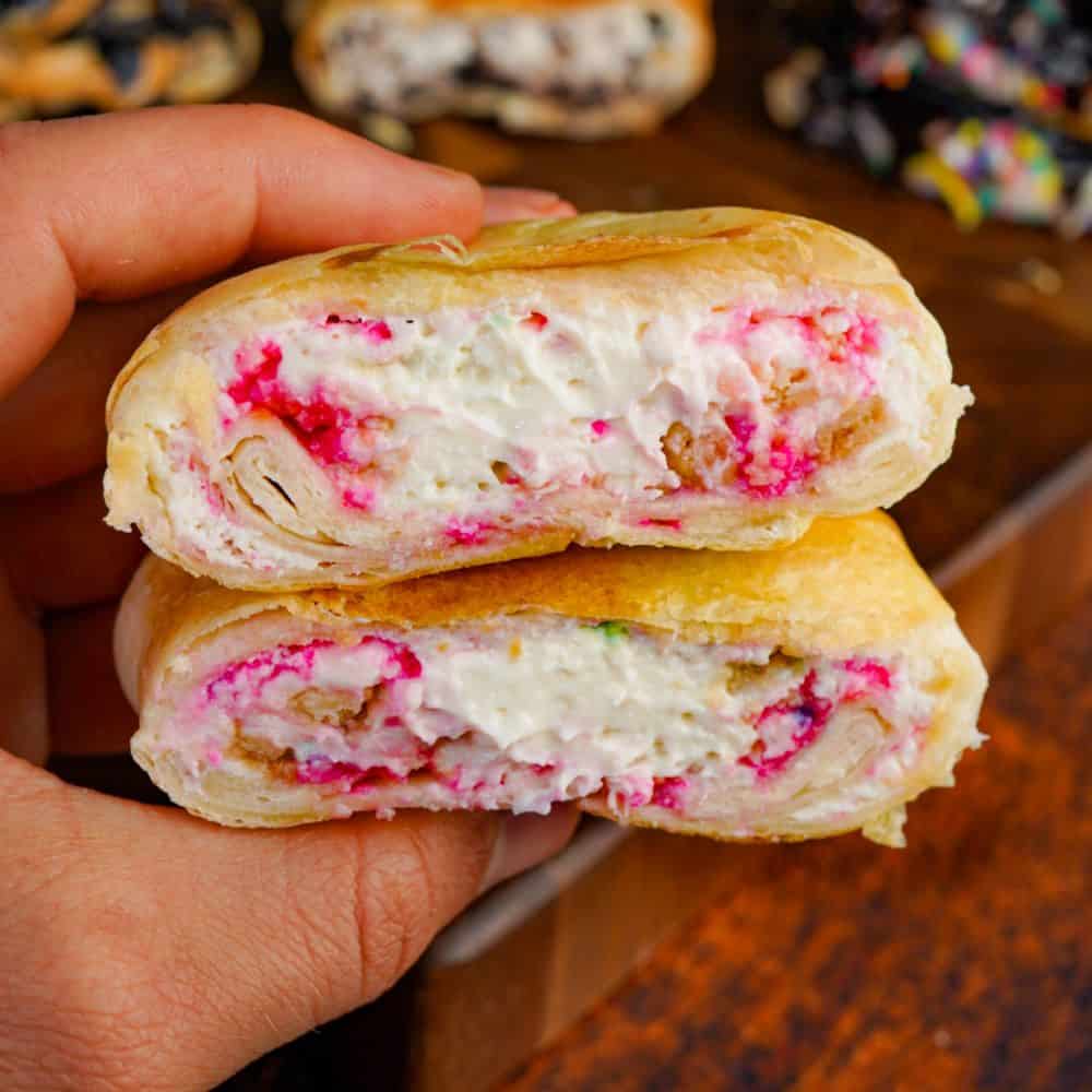 Frosted Animal Cracker Cheesecake Protein Crunch Wrap