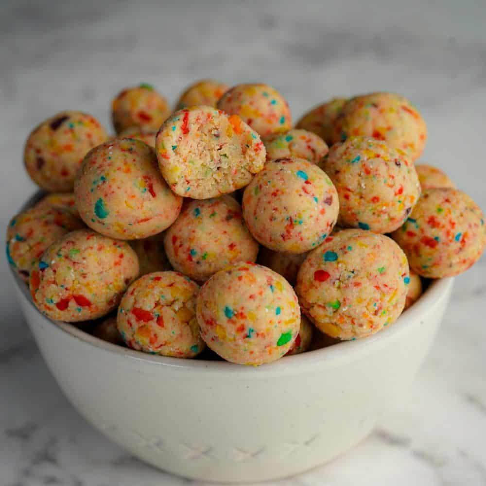 Fruity Cereal Protein Cookie Dough Bites