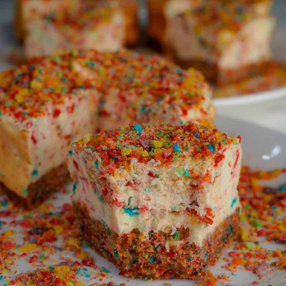 Personal Pan Fruity Cereal Protein Cheesecakes