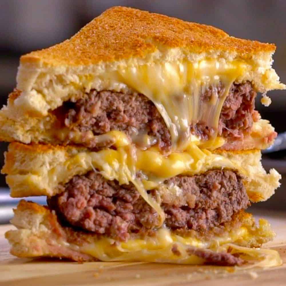 Grilled Cheese as Buns Burger
