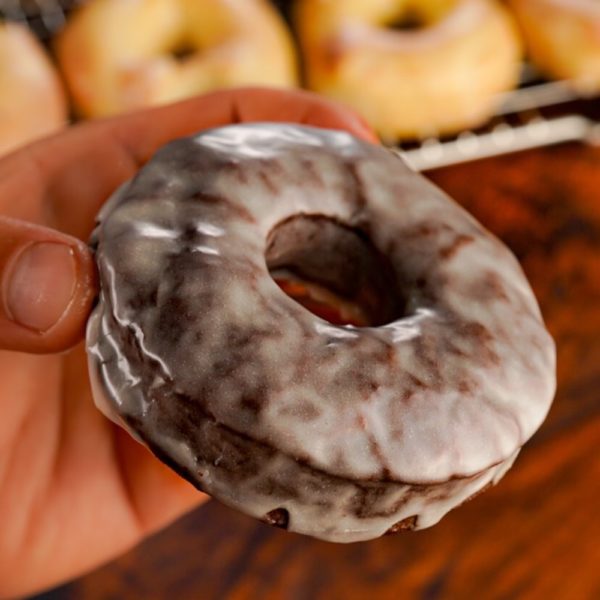 Air Fryer Chocolate Krispy Kreme Donut