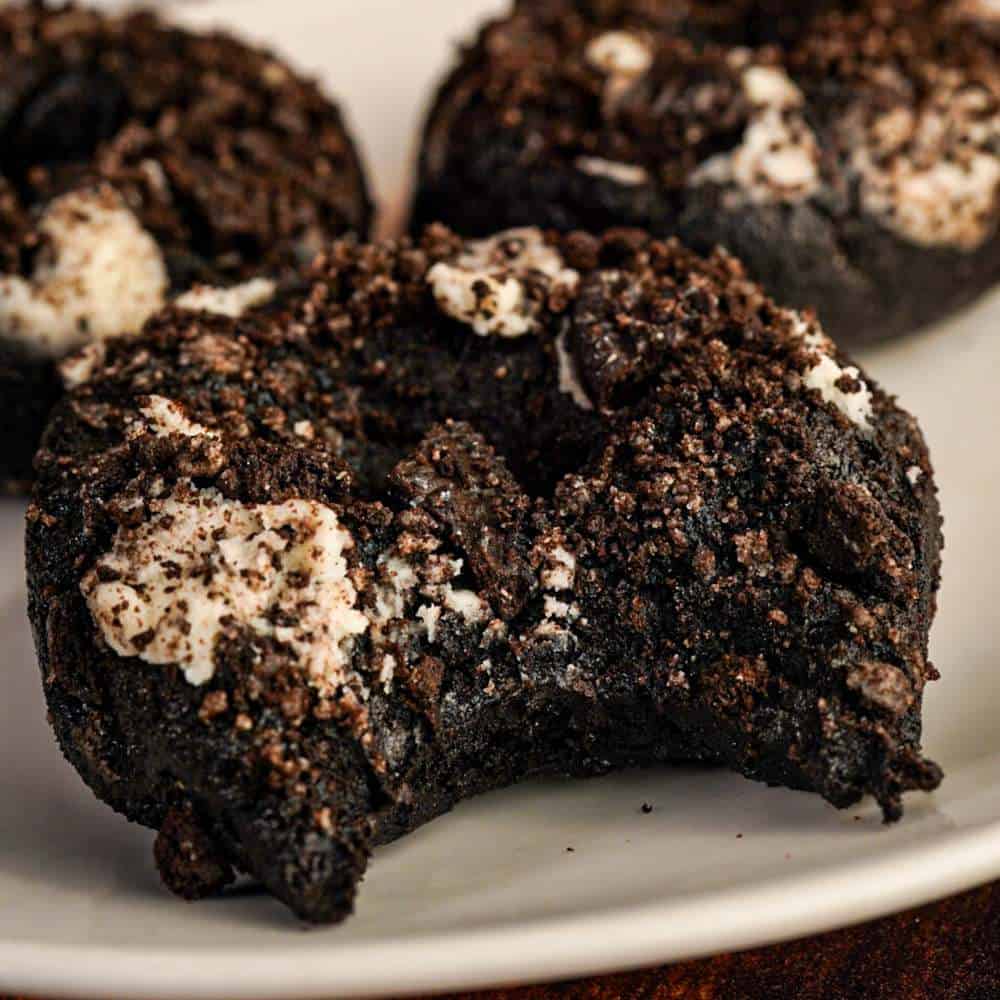 No Bake Protein OREO Cookie Dough Donuts