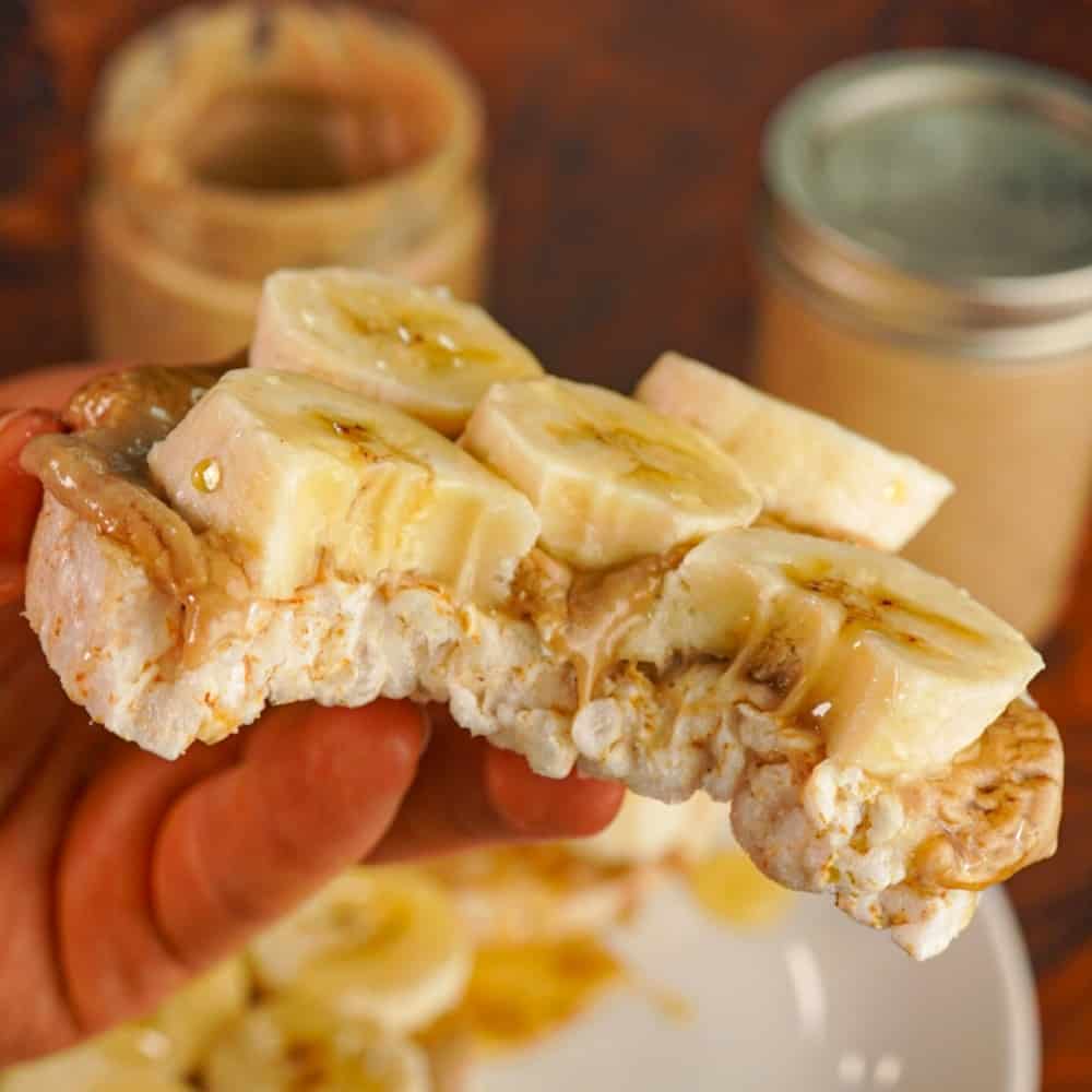 60 Cal Banana Protein Peanut Butter Rice Cake (1)