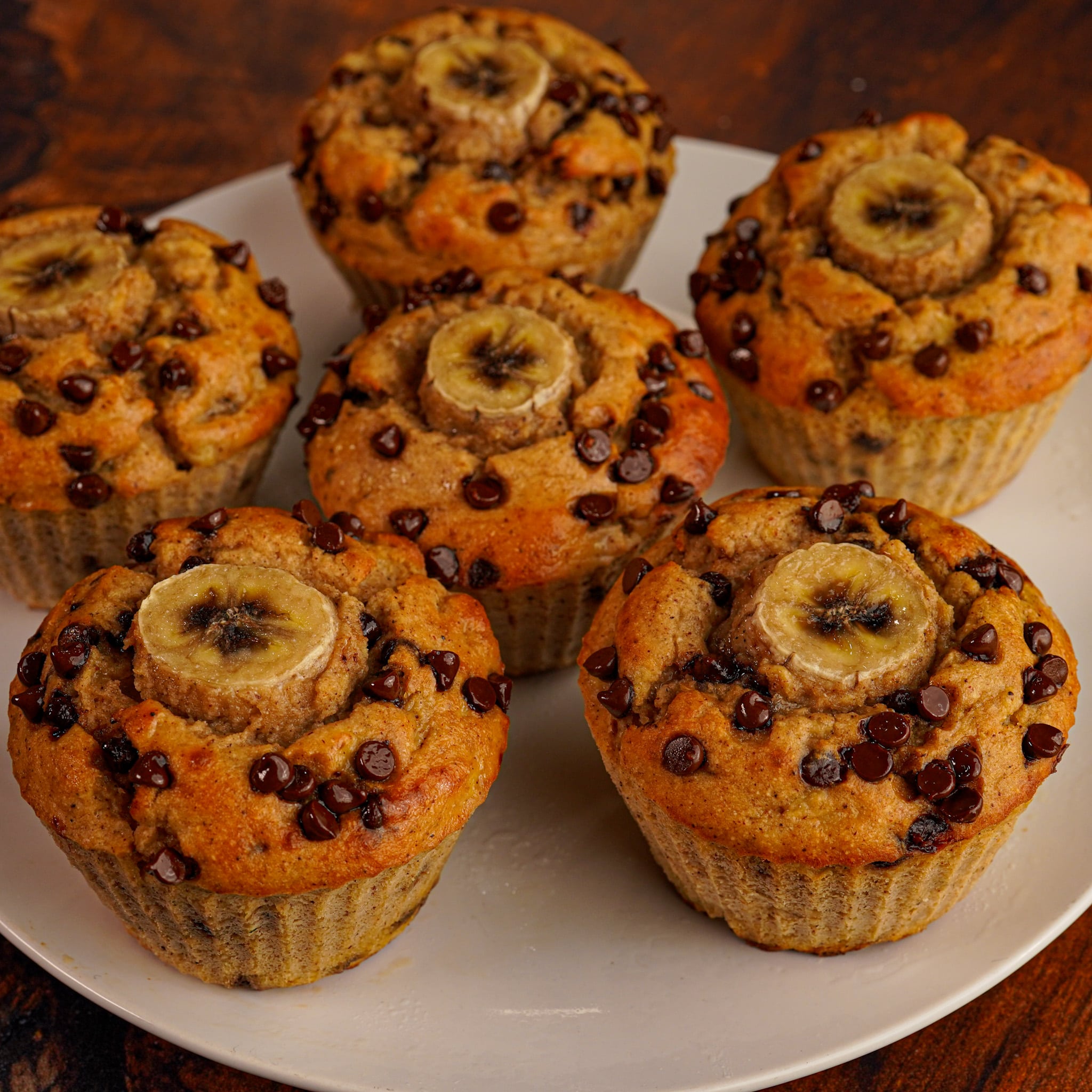 Banana Chocolate Chip Protein Muffins