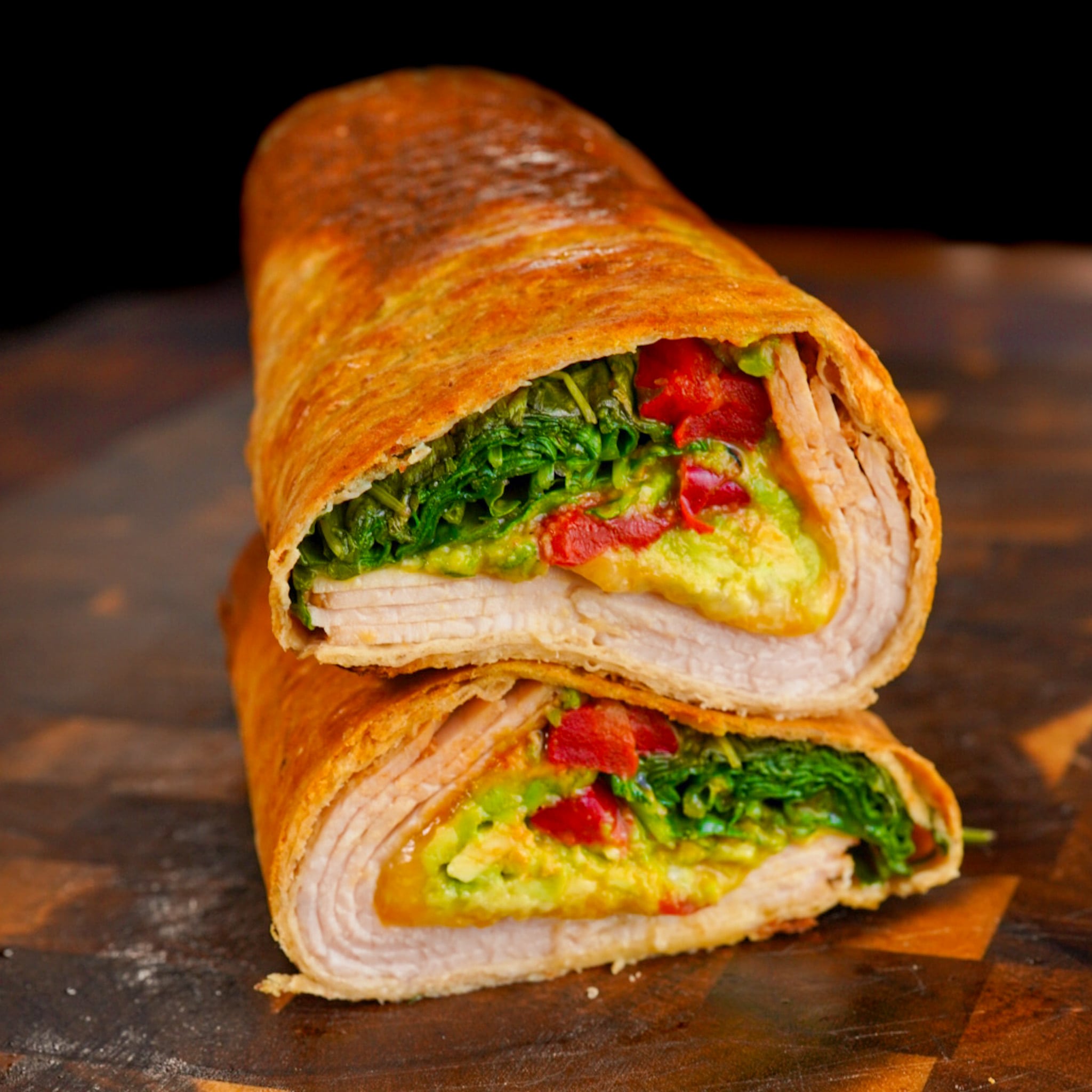 375 Cal CRUNCY Oven Roasted Turkey Wrap!