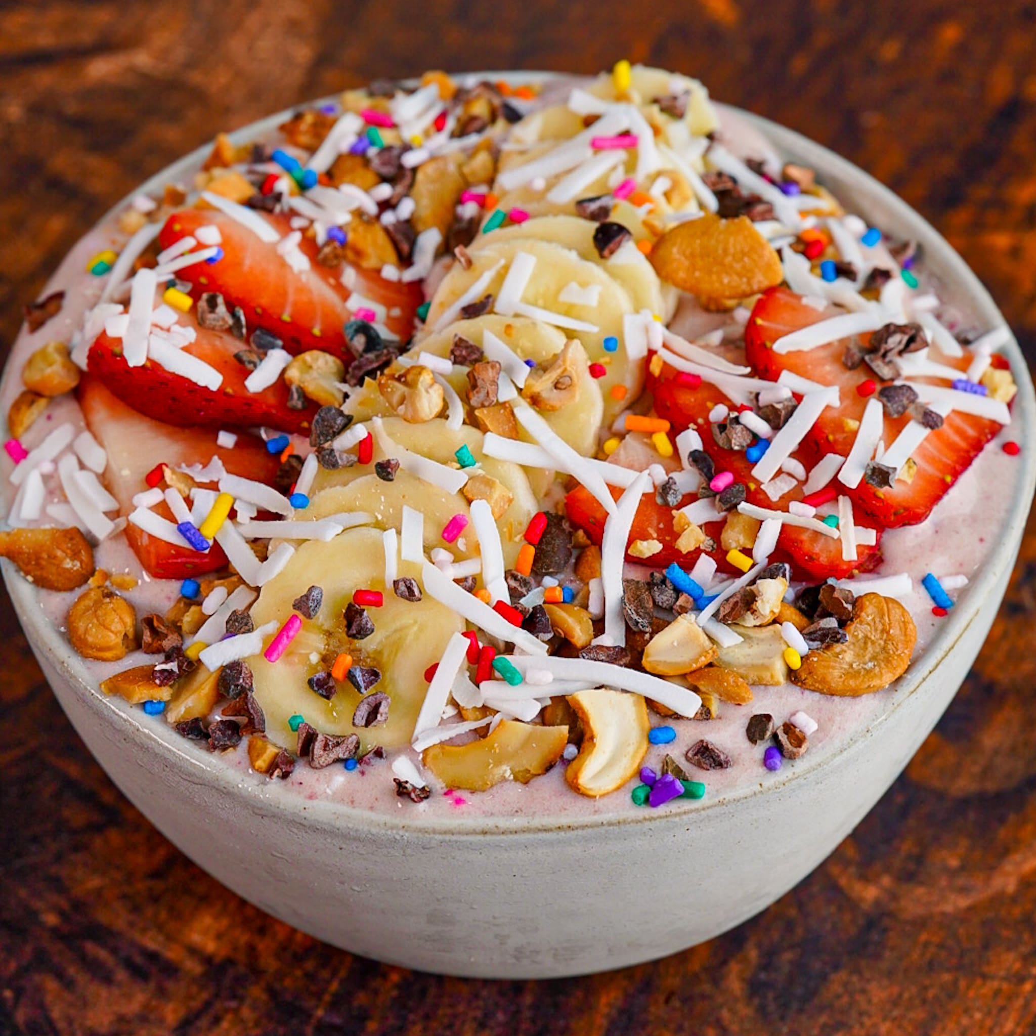 Strawberry Banana Protein Soft Serve