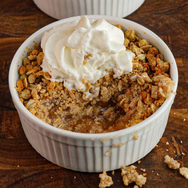 3 Minute Air Fryer Protein Apple Crumble