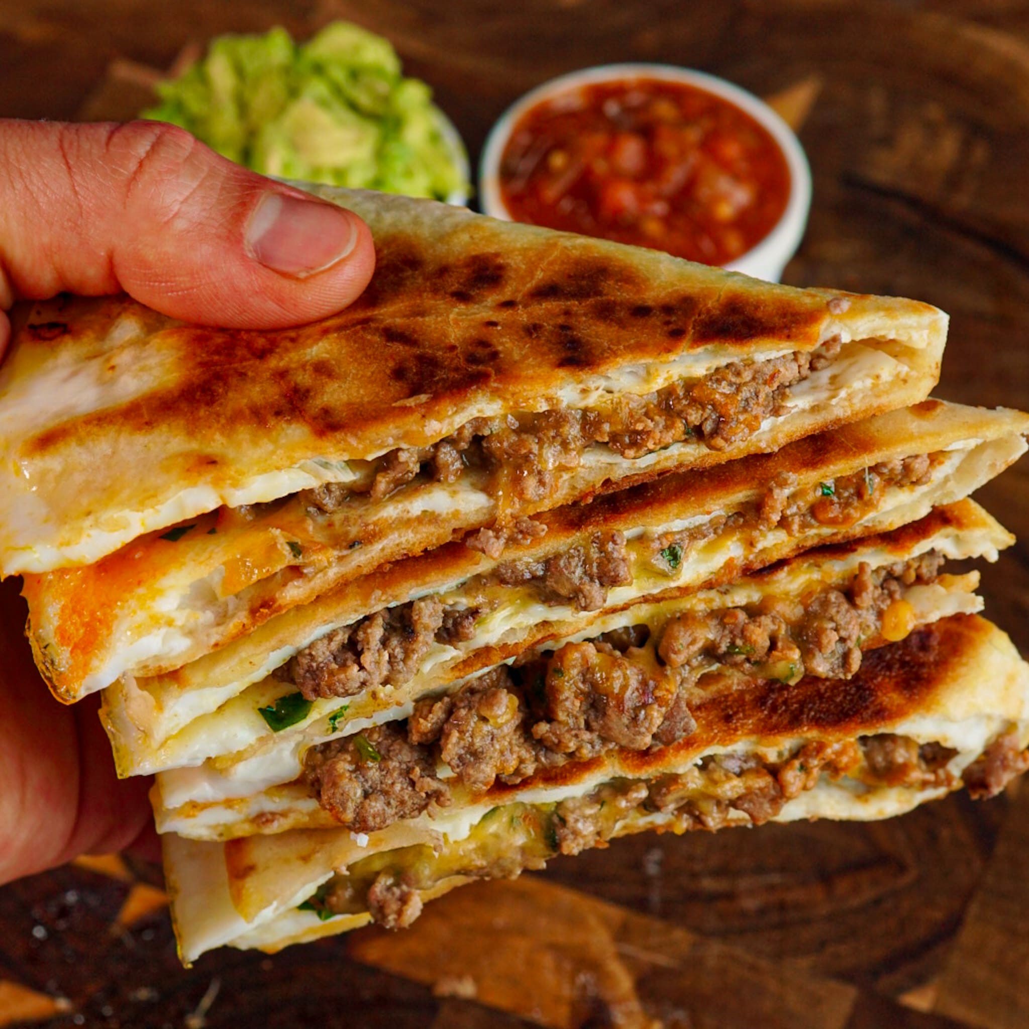 Crispy One Pan Breakfast Quesadilla