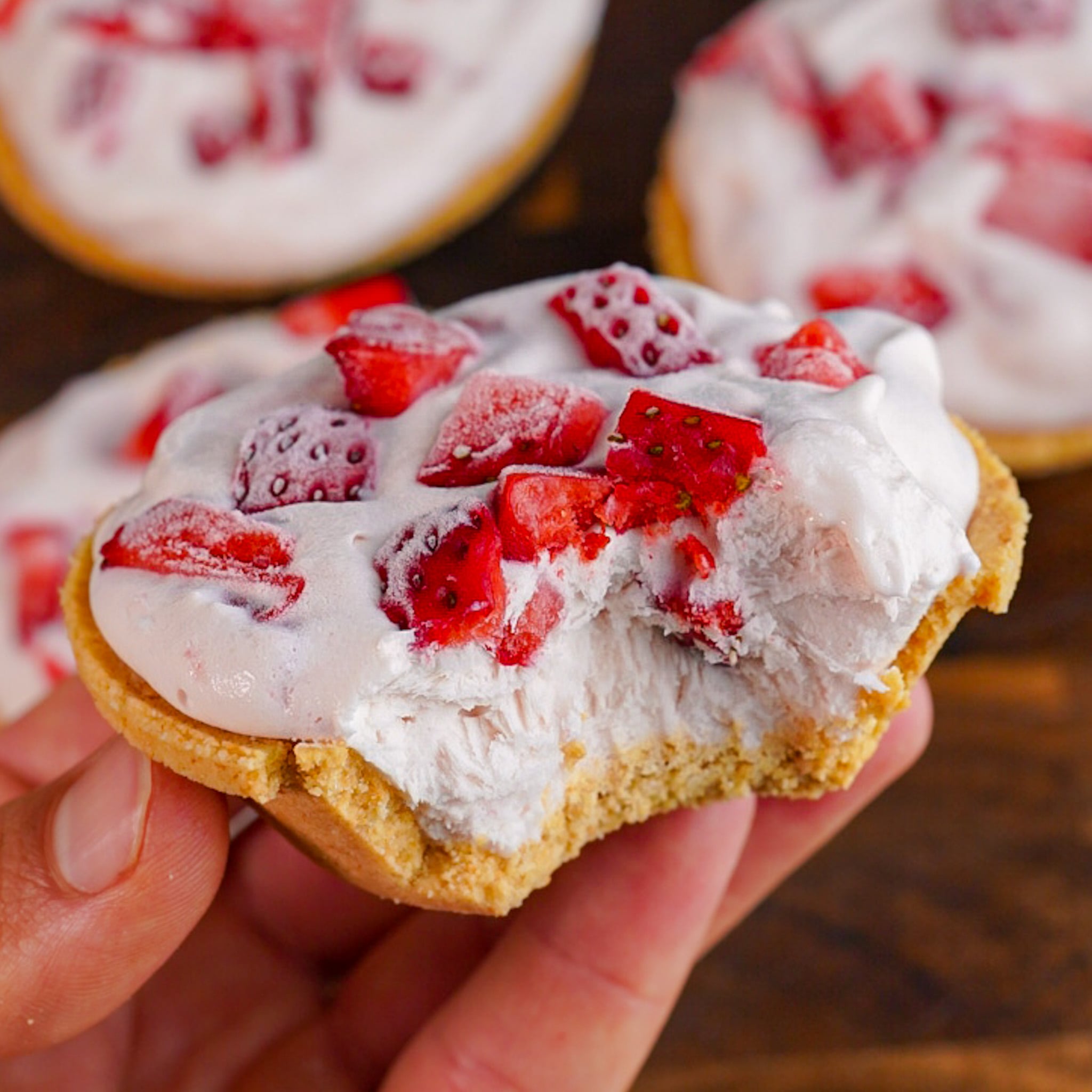 Personal Frozen Strawberry Pies