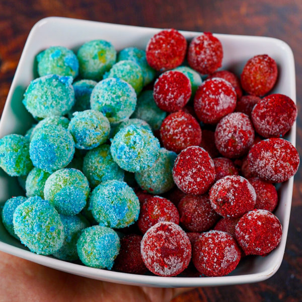 Frozen Sour Candy Grapes