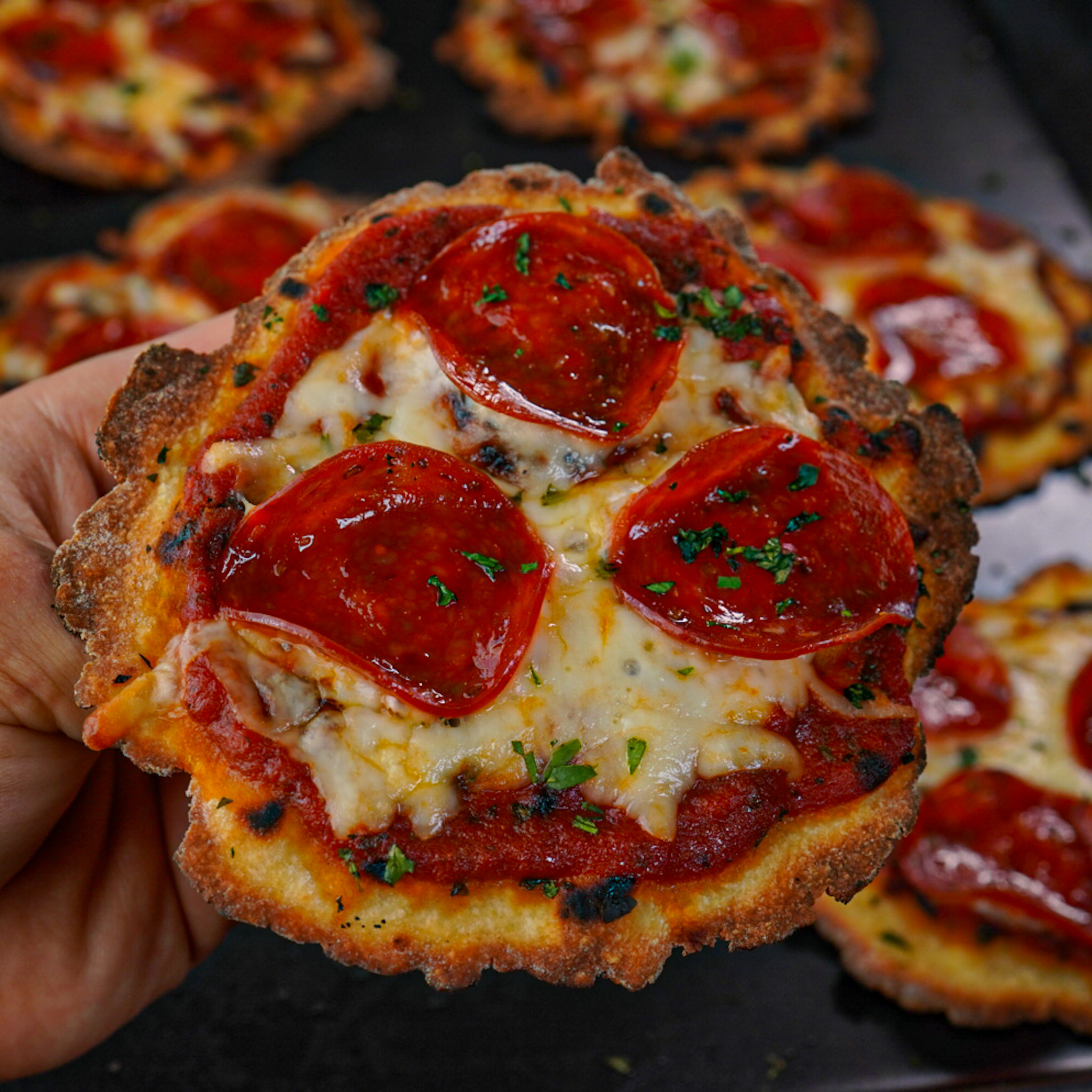 Garlic Naan Pizzas