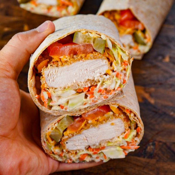 Honey Mustard Chicken Tender Wraps