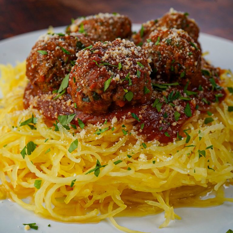 Spaghetti Squash & Meatballs