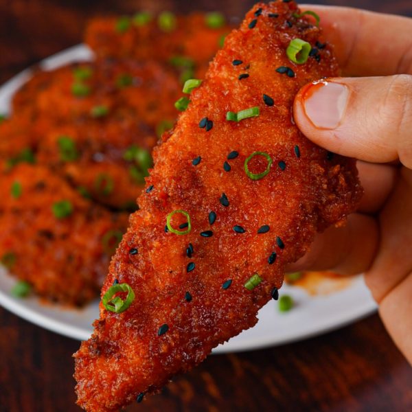 Sticky Honey Sriracha Chicken Tenders