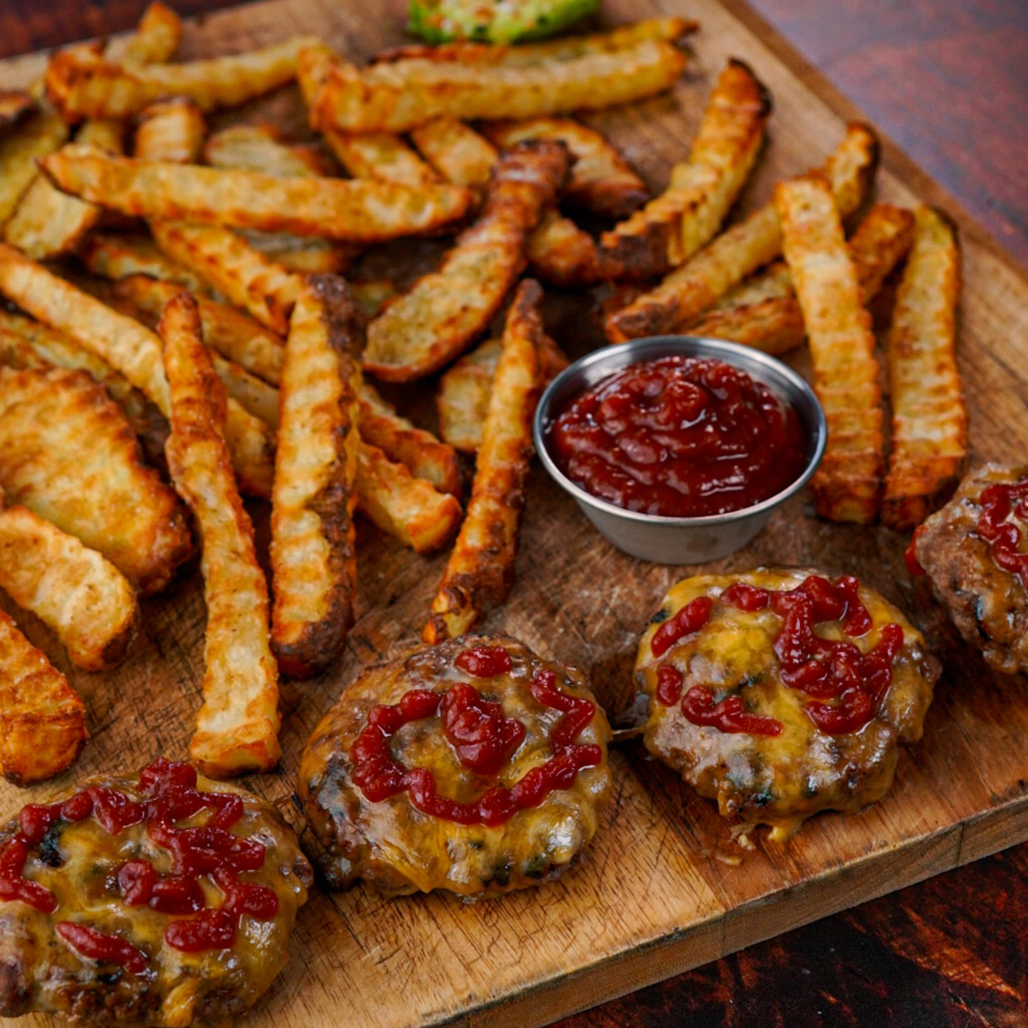 Cheeseburger Sliders & Fries