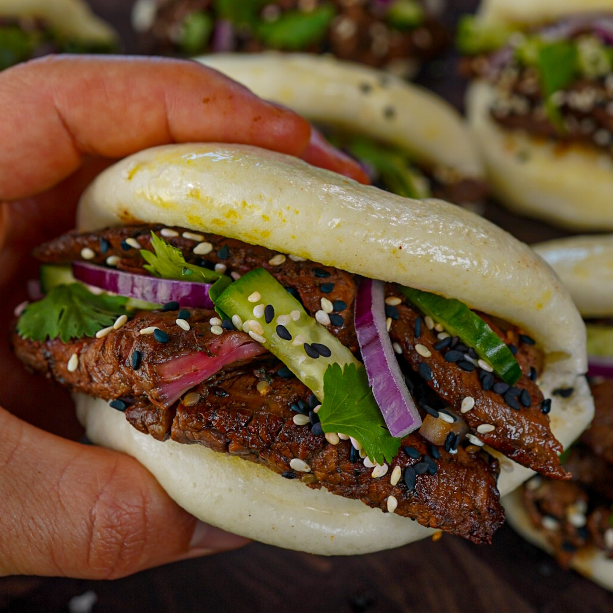 Korean Beef Bulgogi Hand Held Bao Buns