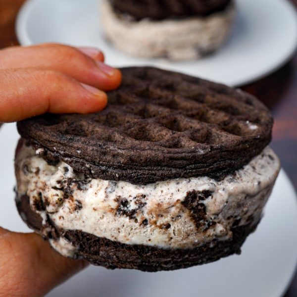 OREO Protein Waffle Ice Cream Sandwiches