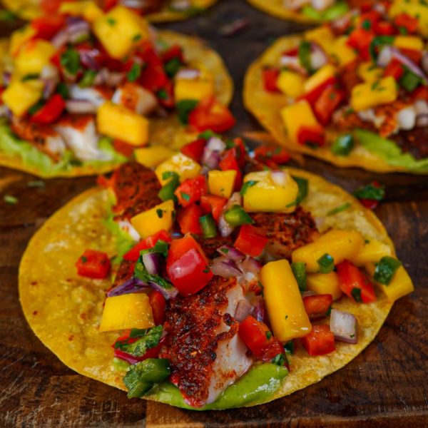 Mango Salsa Blackened Fish Tacos