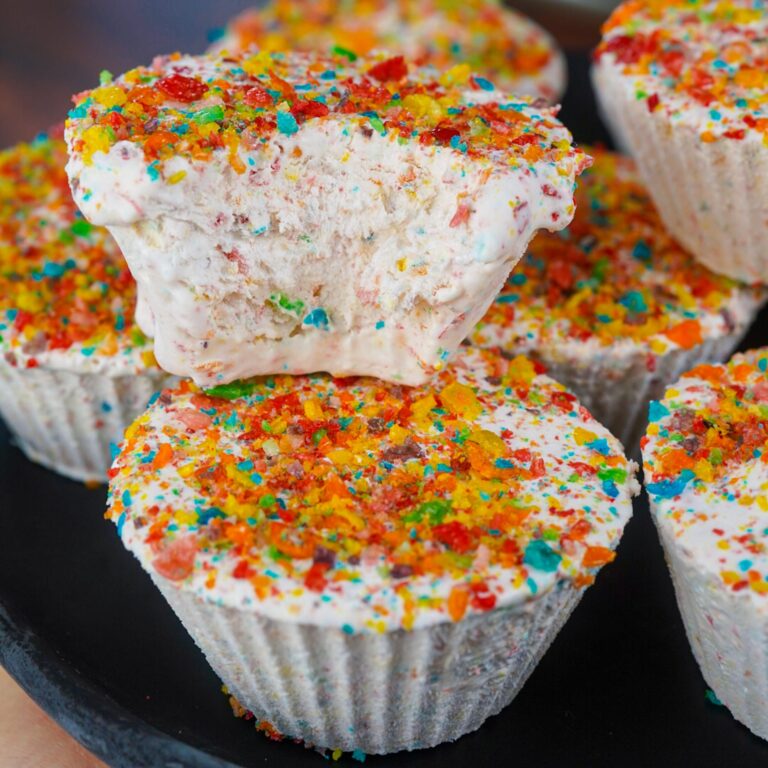 Fruity Pebble Protein Mini Ice Cream Cake