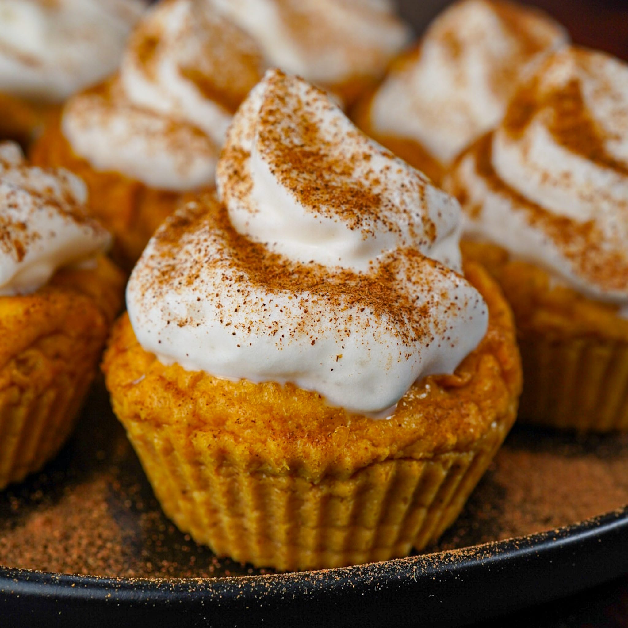 Pumpkin Spice Protein Mini Cheesecakes