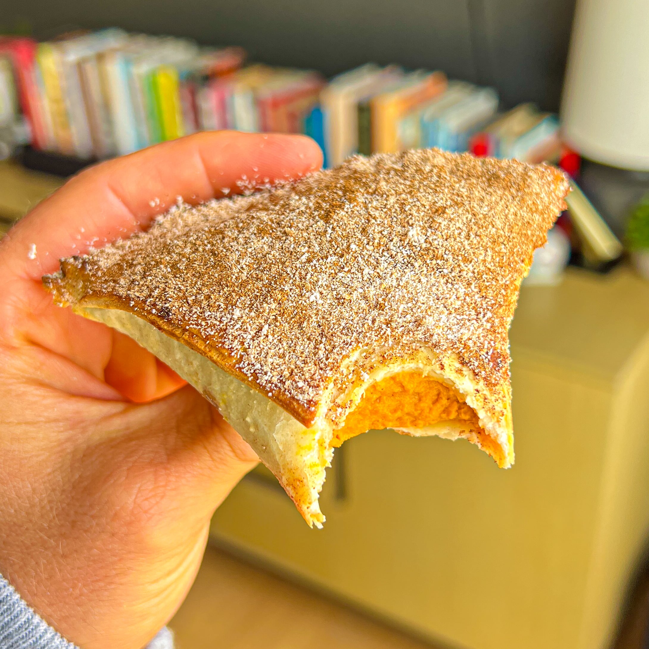 Crispy Protein Pumpkin Pie Turnovers